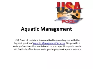 Aquatic Management Services