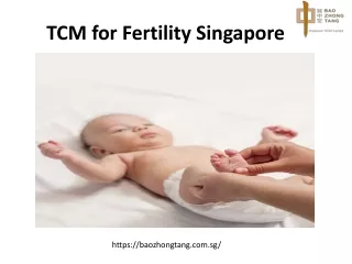 TCM for Fertility Singapore