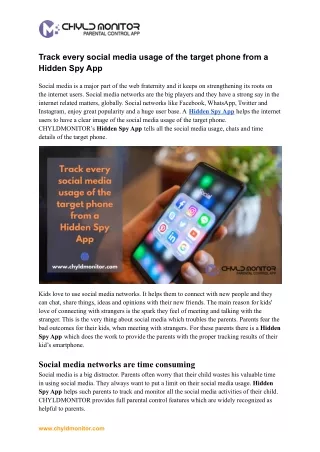 track every social media usage of the target