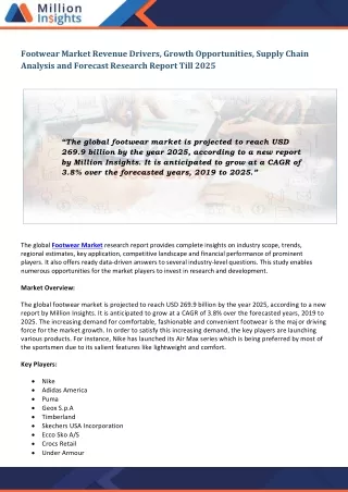 footwear market revenue drivers growth