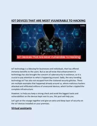 iot devices that are most vulnerable to hacking