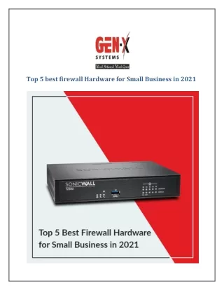 Top 5 best firewall Hardware for Small Business in 2021