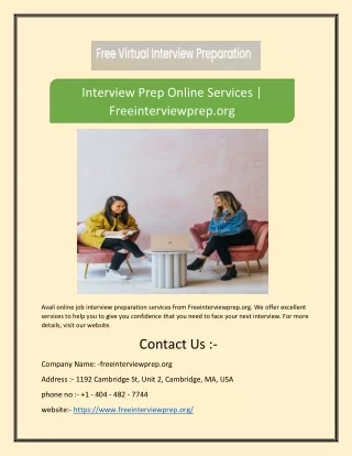 Interview Prep Online Services | Freeinterviewprep.org
