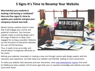 5 signs it s time to revamp your website