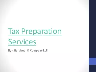 tax preparation services