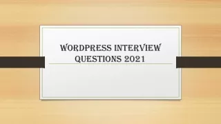 wordpress interview questions 2021
