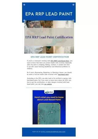 EPA RRP Lead Paint