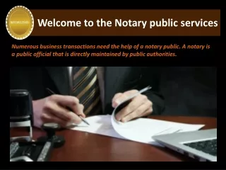 Importance of notary public services