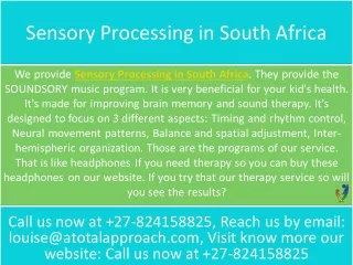 sensory processing in south africa