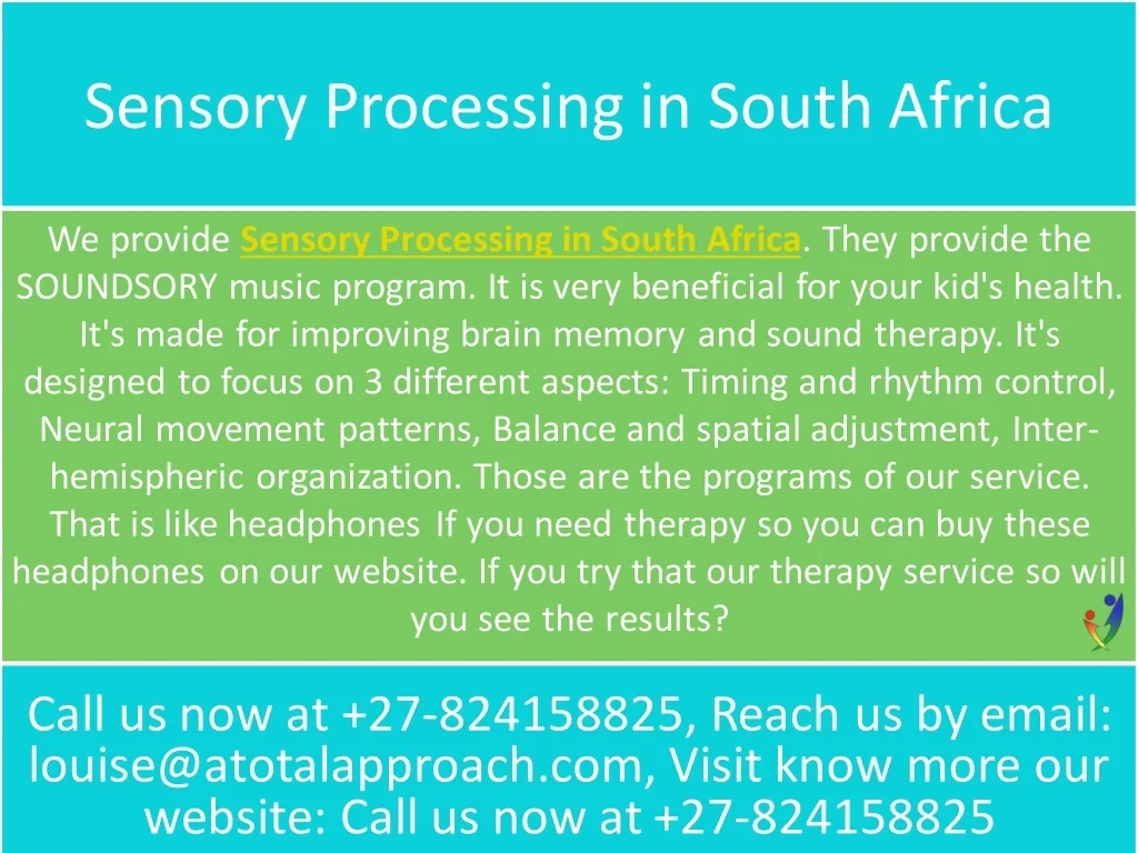 PPT - Sensory Processing in South Africa PowerPoint Presentation, free ...