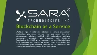 blockchain as a service