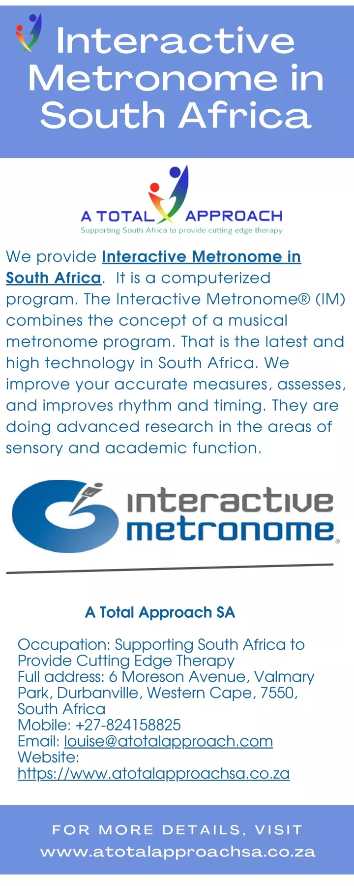 interactive metronome in south africa