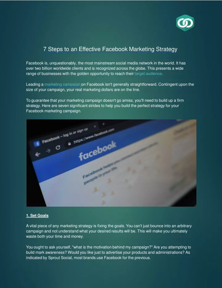 7 steps to an effective facebook marketing