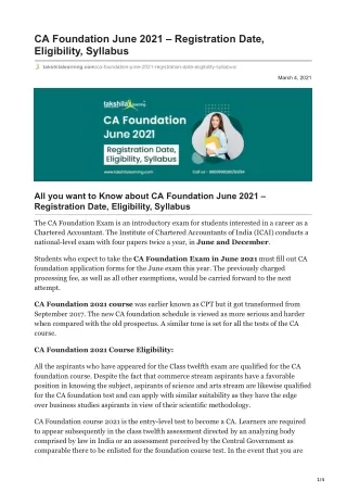ca foundation june 2021 registration date