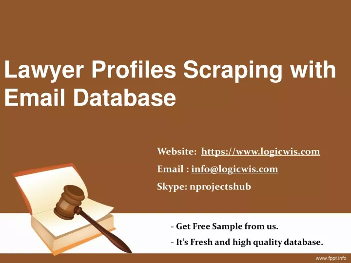 lawyer profiles scraping with email database