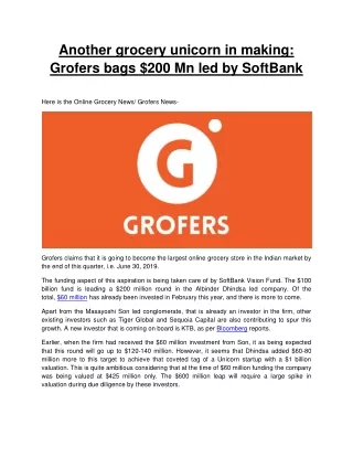 another grocery unicorn in making grofers bags