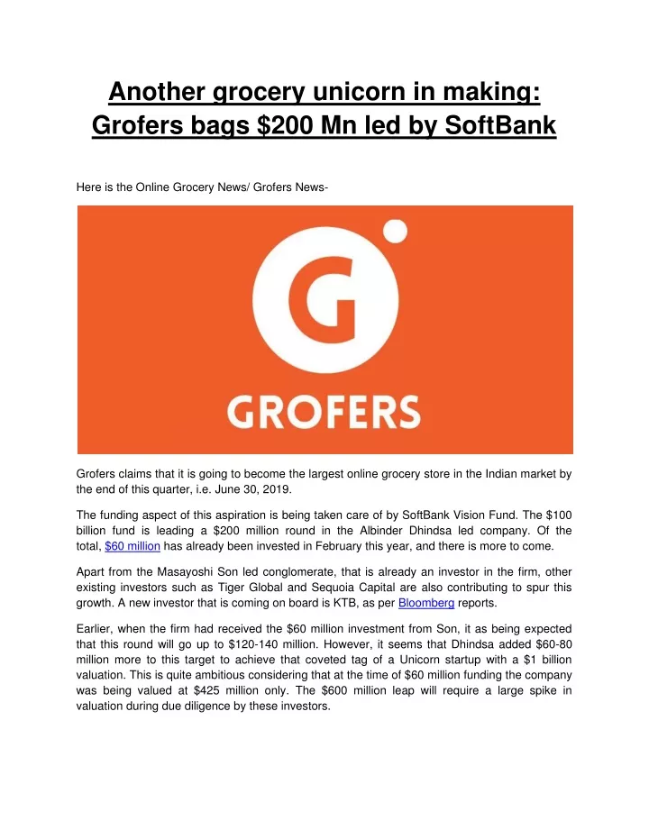 another grocery unicorn in making grofers bags