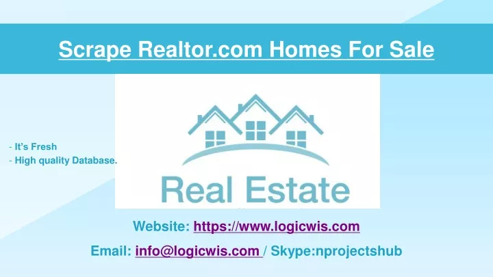 scrape realtor com homes for sale