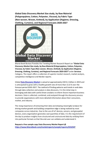 global data discovery market size study