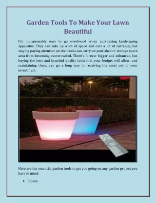 garden tools to make your lawn beautiful