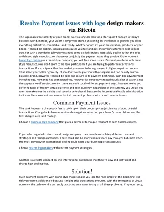 resolve payment issues with logo design makers