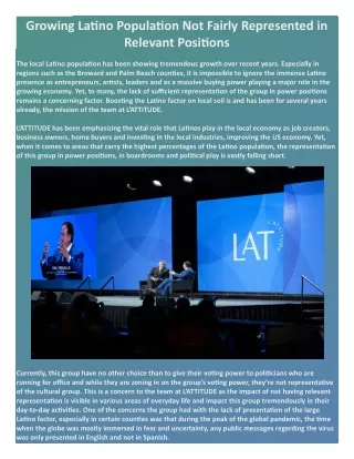growing latino population not fairly represented