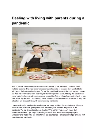 dealing with living with parents during a pandemic