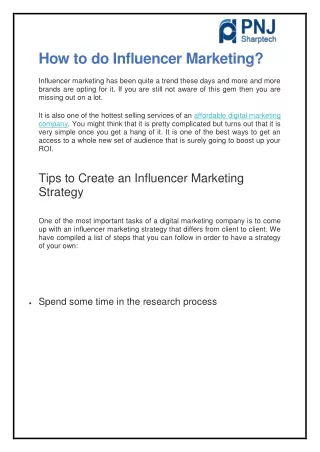 how to do influencer marketing