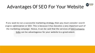 Advantages Of SEO For Your Website