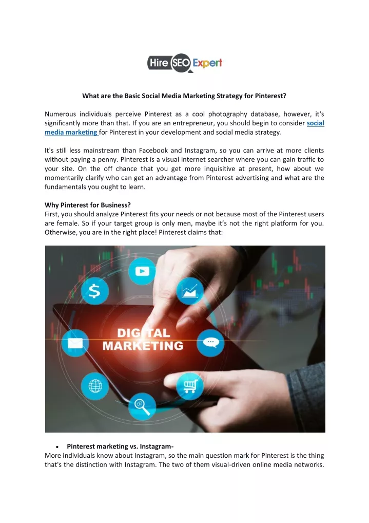 what are the basic social media marketing