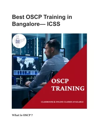 best oscp training in bangalore icss