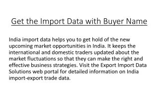 Import Data India - A guide on India Import Activities