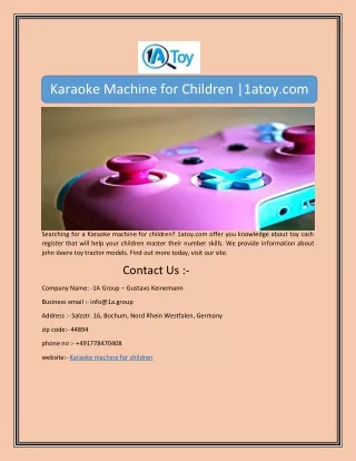 Karaoke Machine for Children |1atoy.com