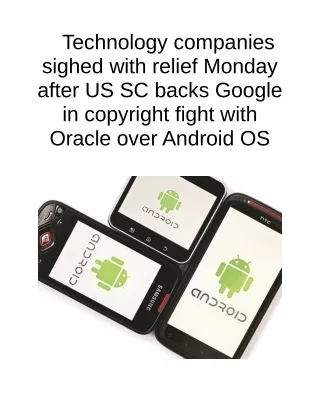 technology companies sighed with relief monday