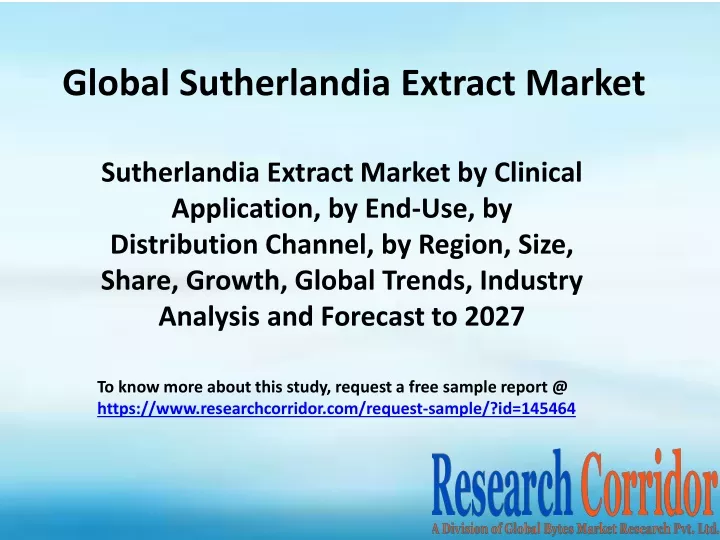 global sutherlandia extract market
