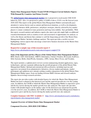 master data management market trend covid