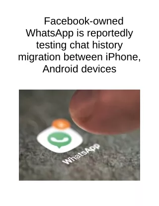 facebook owned whatsapp is reportedly testing