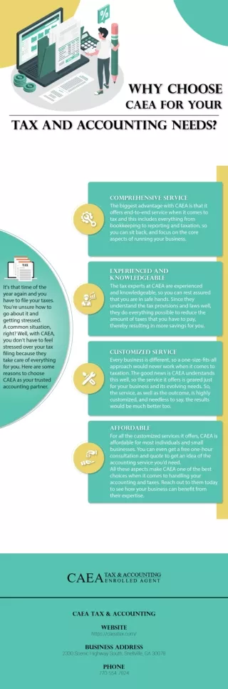 Why Choose CAEA for your Taxation and Accounting Needs?