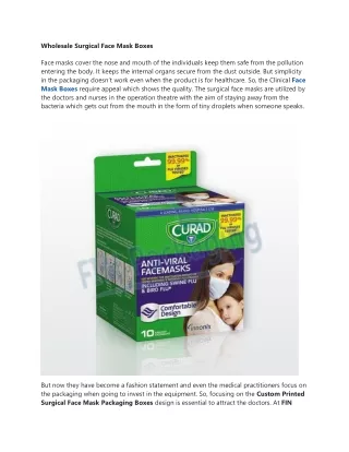 wholesale surgical face mask boxes