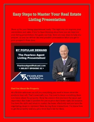 Find Out About the Property- Fearless Agent, LLC