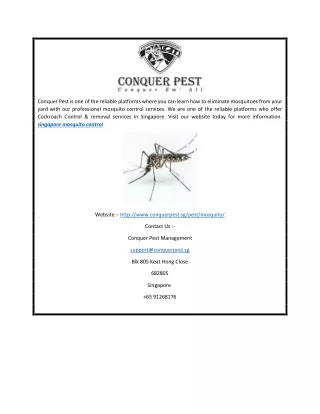 conquer pest is one of the reliable platforms