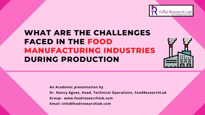 what are the challenges faced in the food