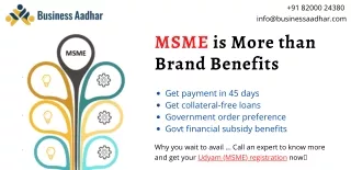MSME is More than Brand Benefits