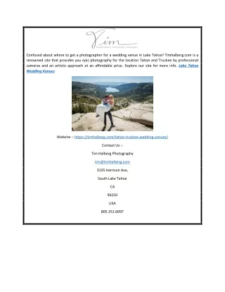 Lake Tahoe Wedding Venues | Timhalberg.com