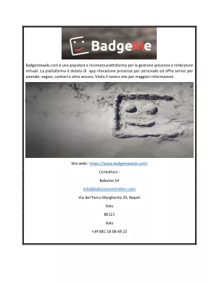 badgemeweb com una popolare e rinomata