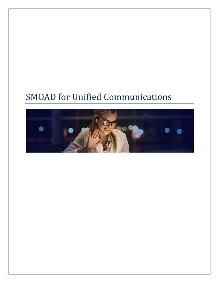 smoad for unified communications