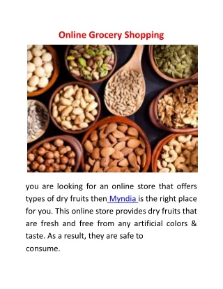 Online Grocery Shopping