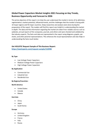 Global Power Capacitors Market Insights 2021 Focusing on Key Trends, Business Opportunity and Forecast to 2026