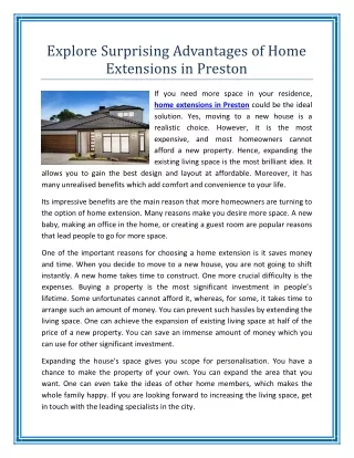 explore surprising advantages of home extensions