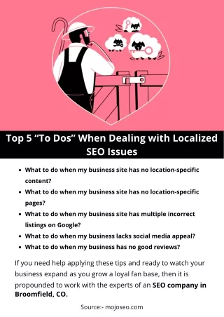 top 5 to dos when dealing with localized